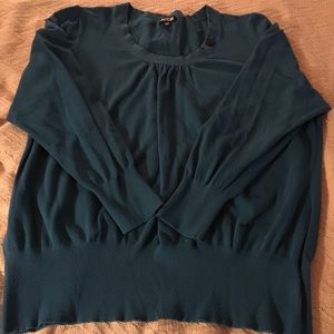 Plus size blue sweater